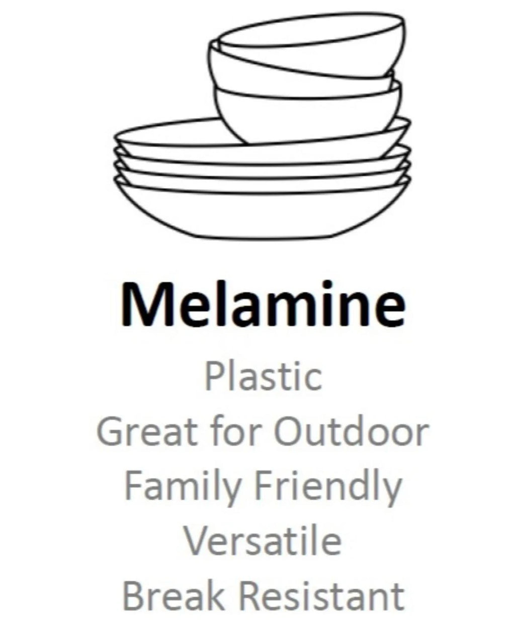 4-pc Melamine Dinner Plate Set X8493