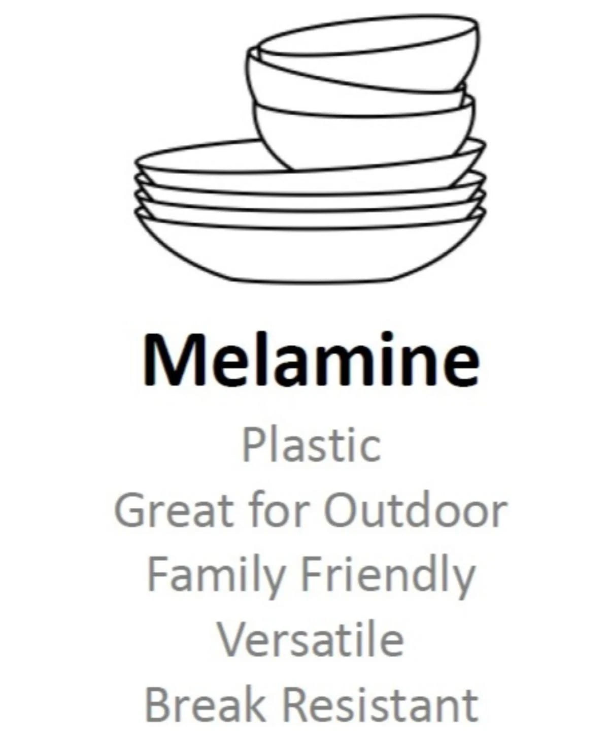 4-pc Melamine Dinner Plate Set X8493