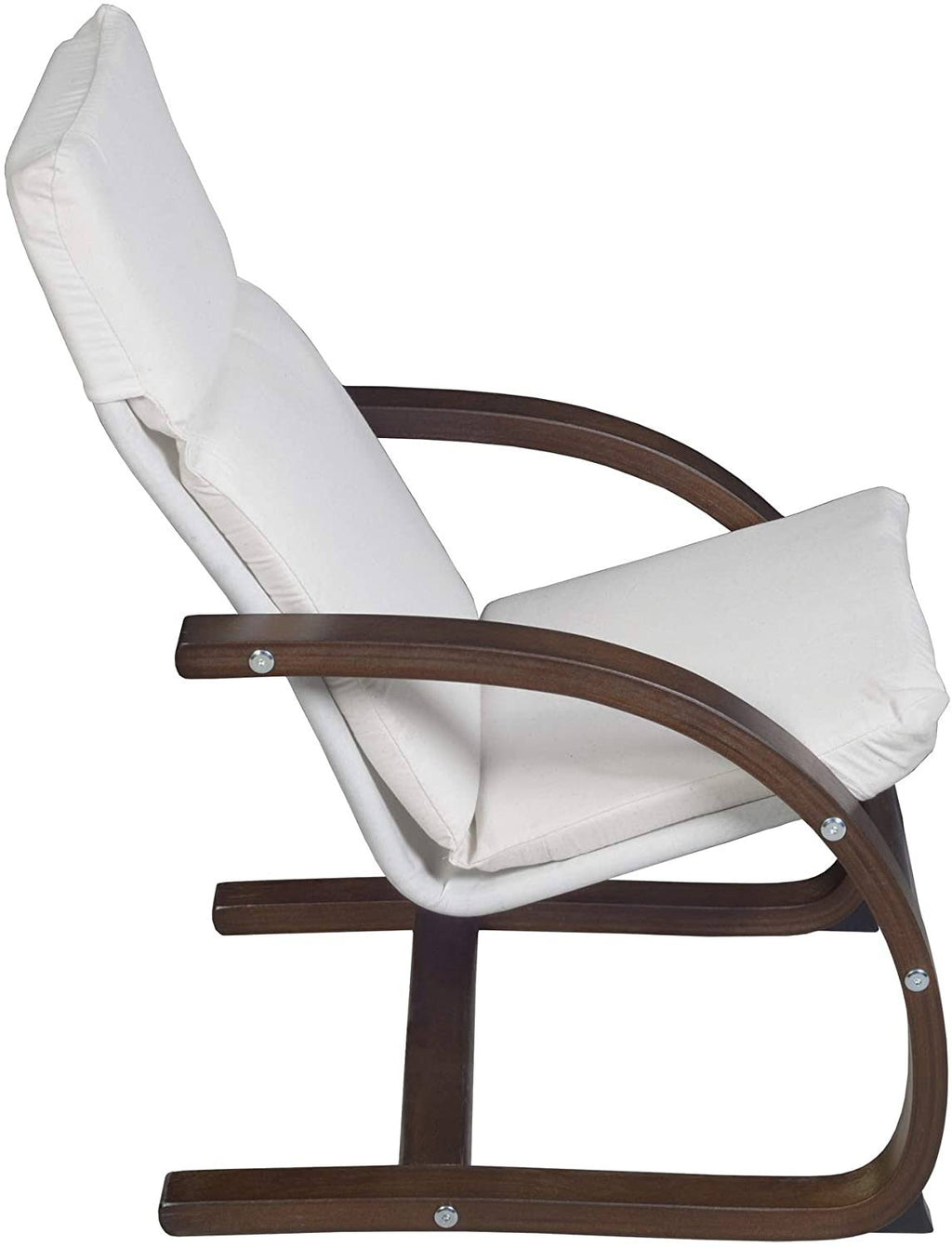 Children's Reclining Chair Mocha Walnut/Beige Blue Wood Z769568