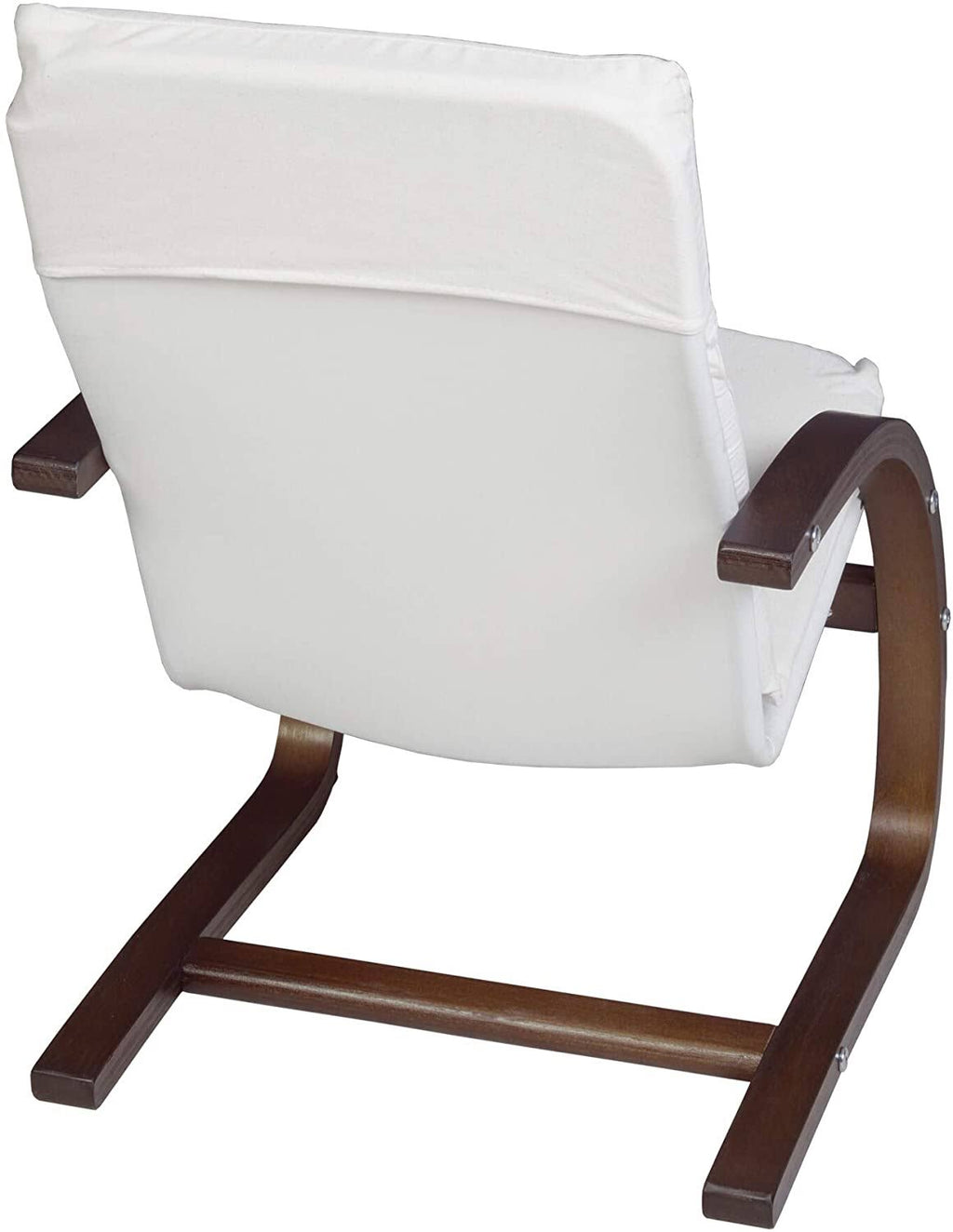 Children's Reclining Chair Mocha Walnut/Beige Blue Wood Z769568