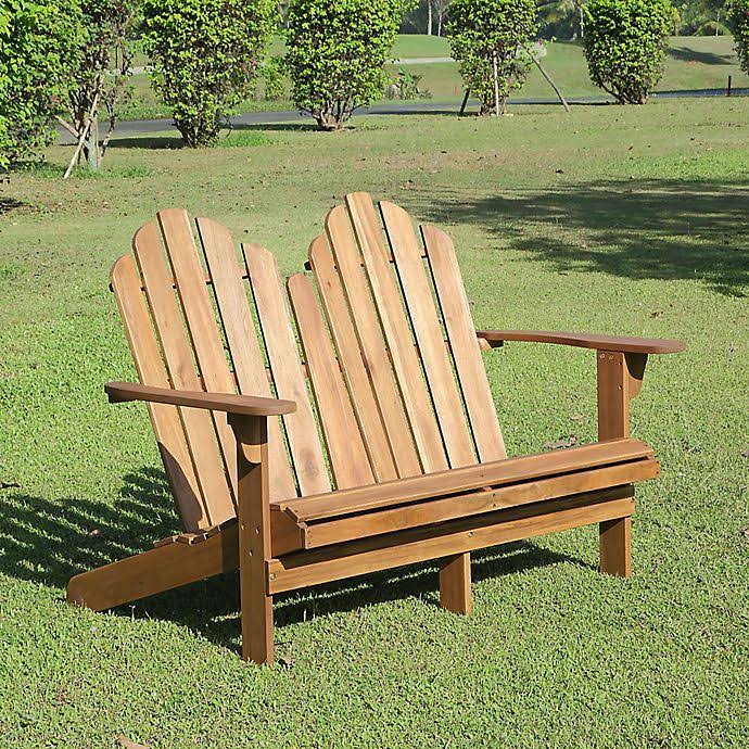 Teak Wood Double Bench V93532