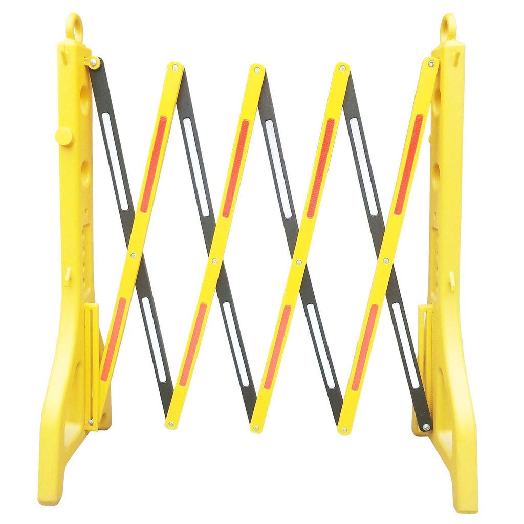 Expandable Mobile Barricade with 13 feet Yellow Plastic Barrier Chain C91207