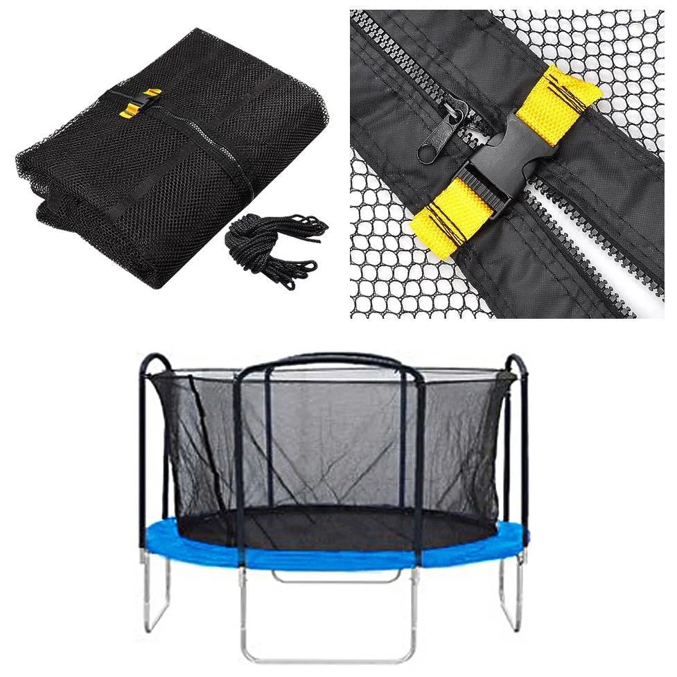 15ft 3 Arch 6 Pole Round Trampoline Enclosure Net Replacement H6725