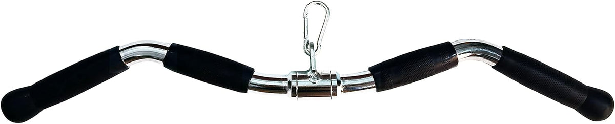 Solid Steel Tricep Press Down Bar with Rubber Handgrips P303885