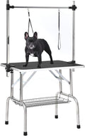 Folding Dog Grooming Table Stainless Steel with Adjustable Arm R202