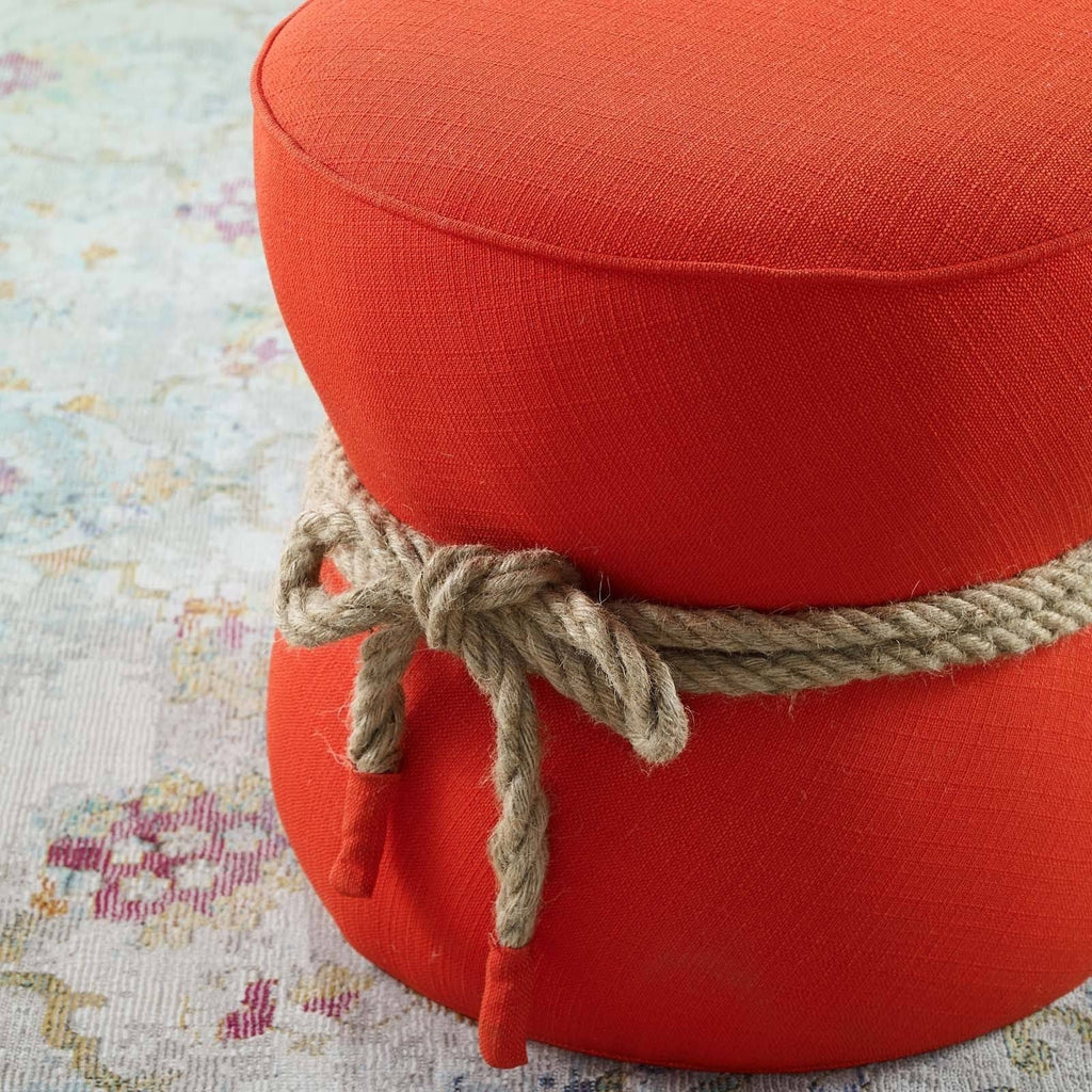 Red Fabric Ottoman P27635