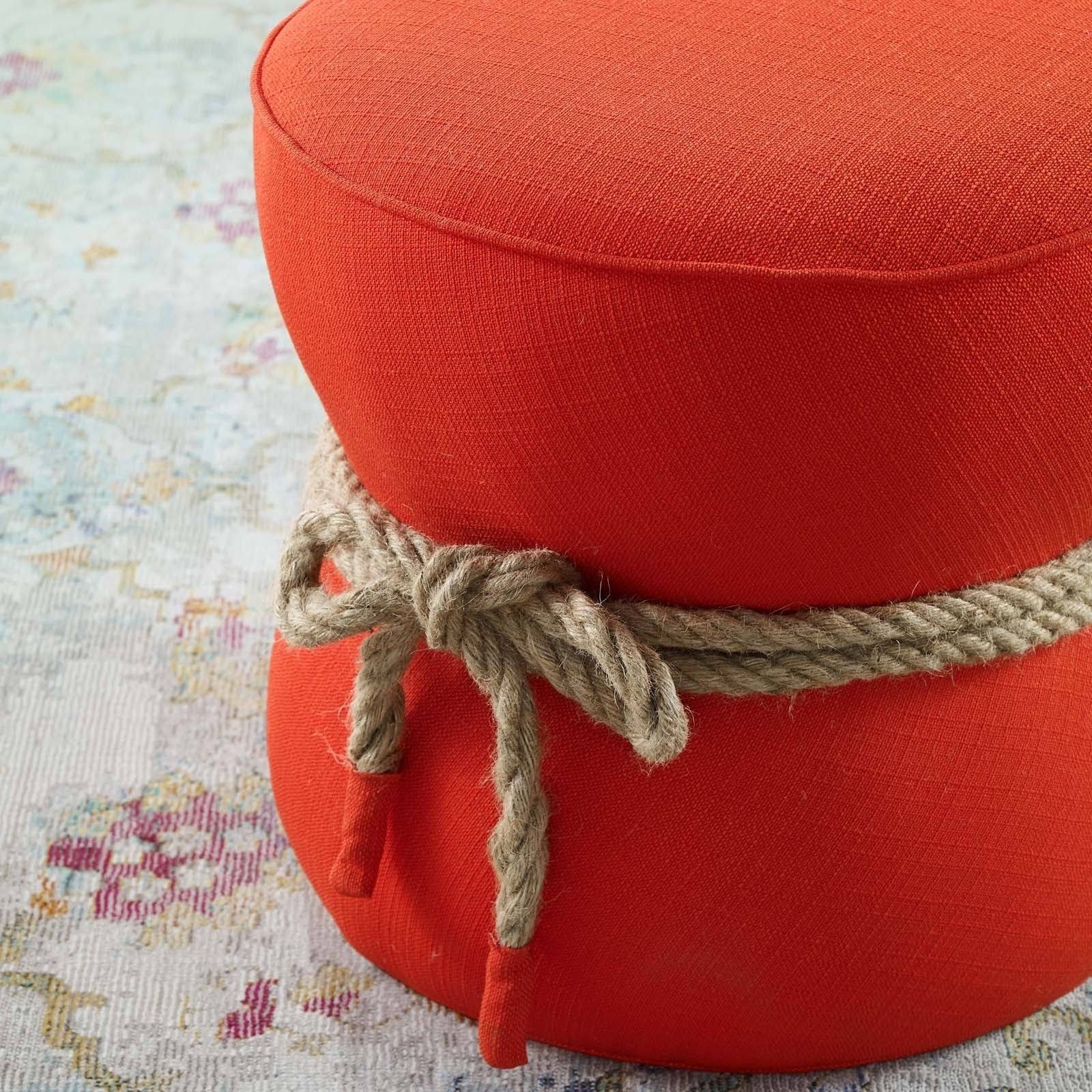 Red Fabric Ottoman P27635