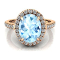 14k Solid Gold Aquamarine Ring W840