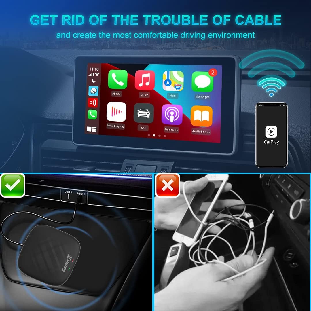 Wireless CarPlay & Wireless Android Auto Car Adapter Q521