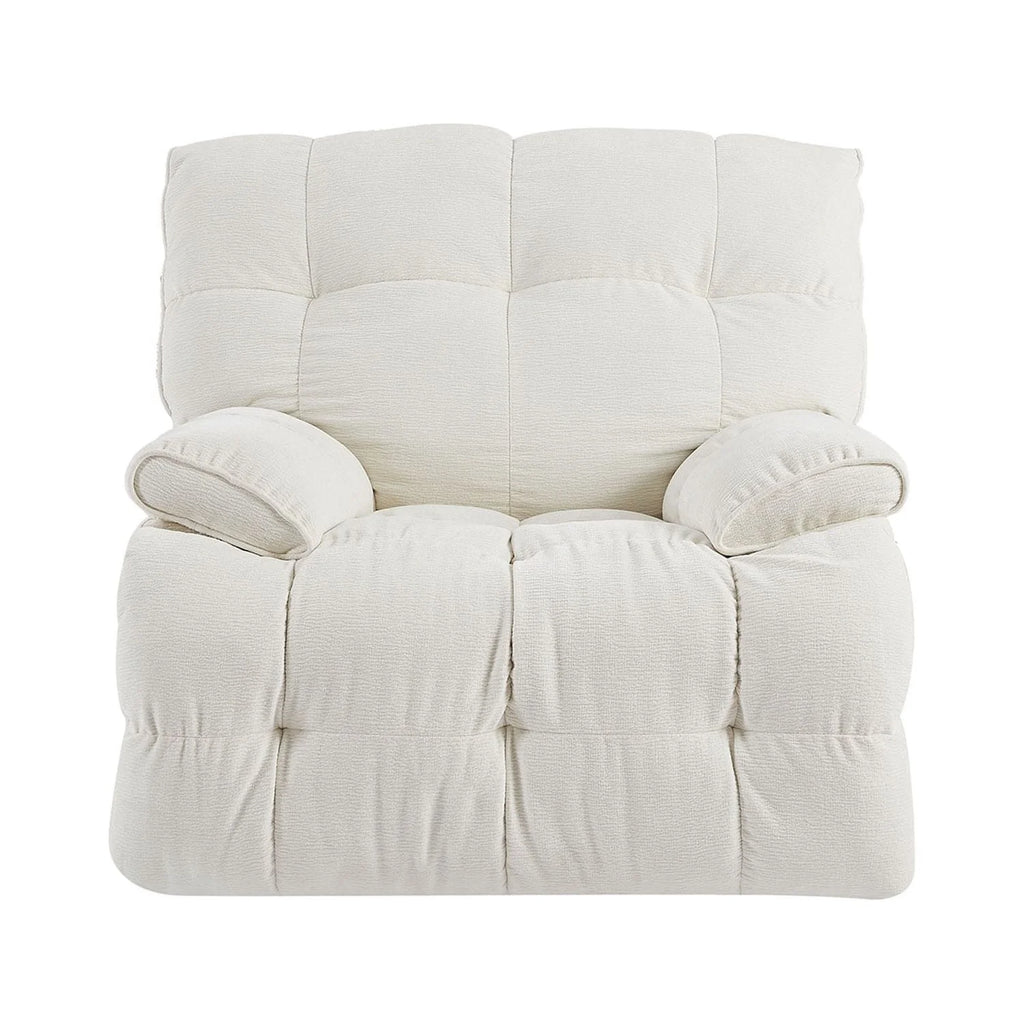 Cream Fabric Reclining Chair P32868