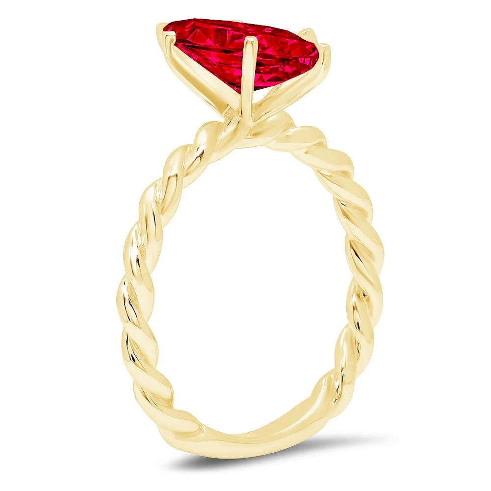14k Yellow Gold Solitaire Ring U849