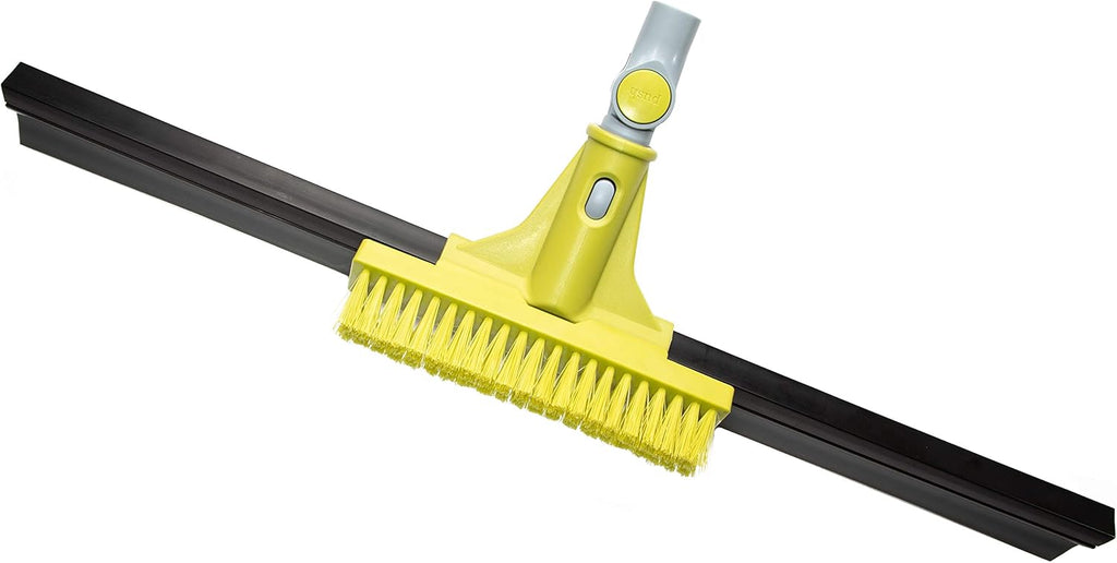 Extension Pole with Floor Squeegee and Grout Scrubbing Brush Combo Q78686
