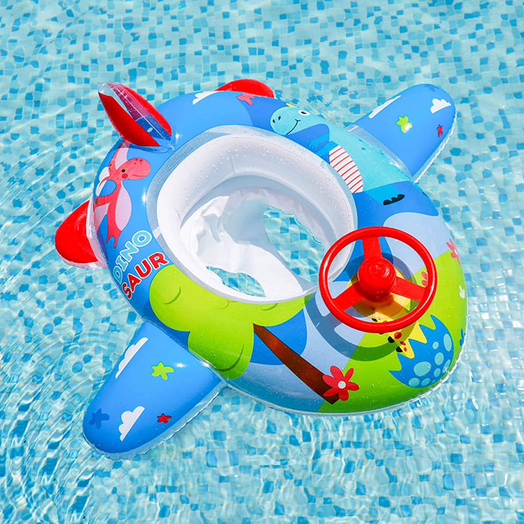 Inflatable Pool Float Ring with Steering Wheel Horn for Kids G71388
