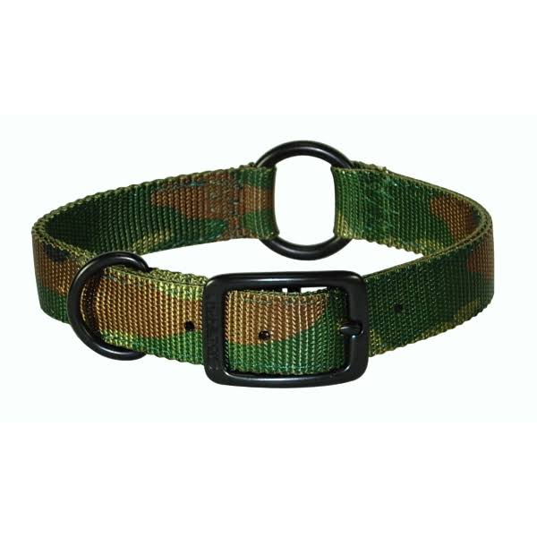 Camo Nylon Double Thick Dog Collar with Center Ring K223675