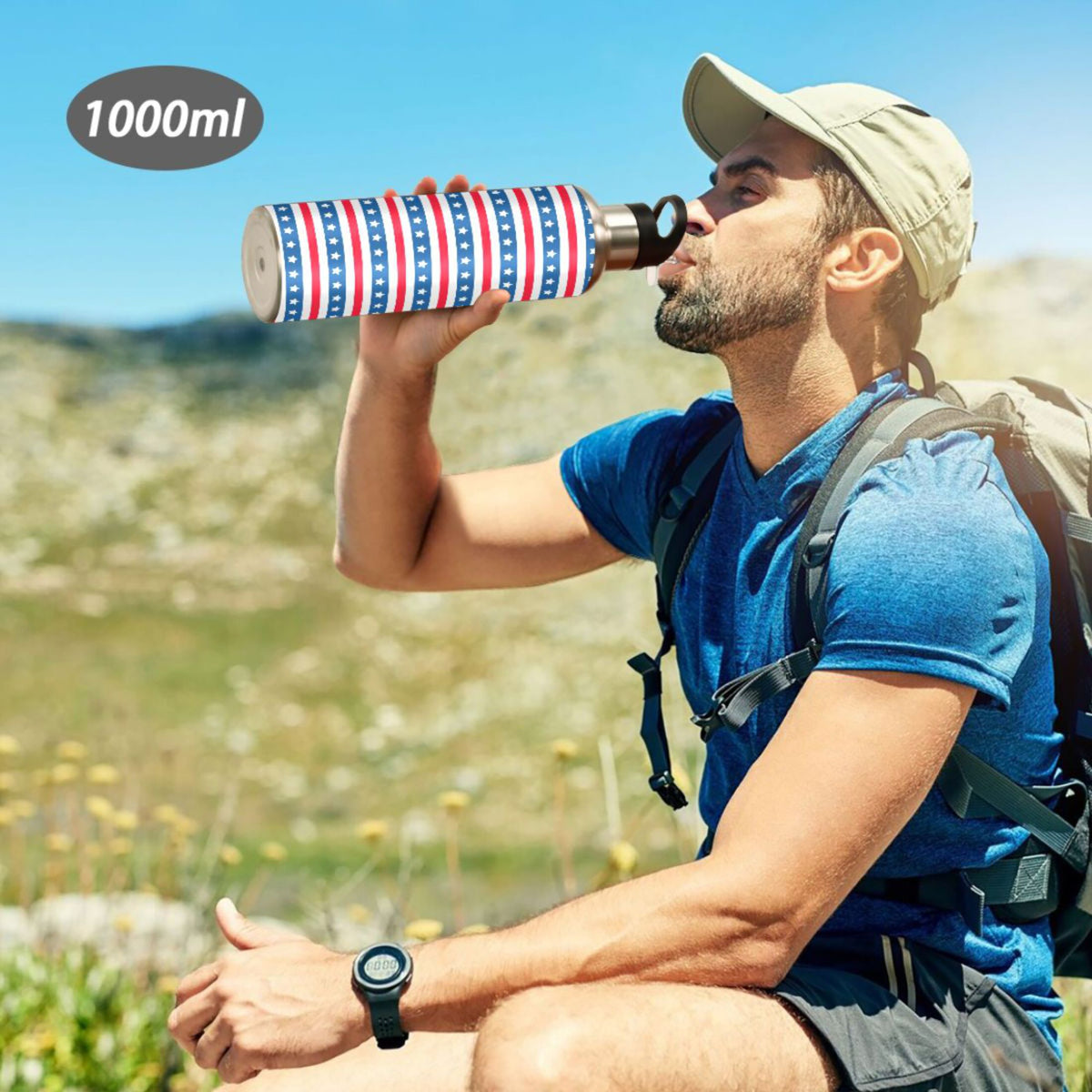 Stainless Steel Vacuum Insulated Water Bottle with Straw Lid 20 OZ R1309