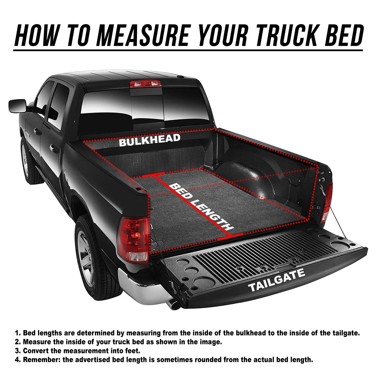 Tri-Fold Soft Top Tonneau Cover for Dakota Fleetside Bed V668