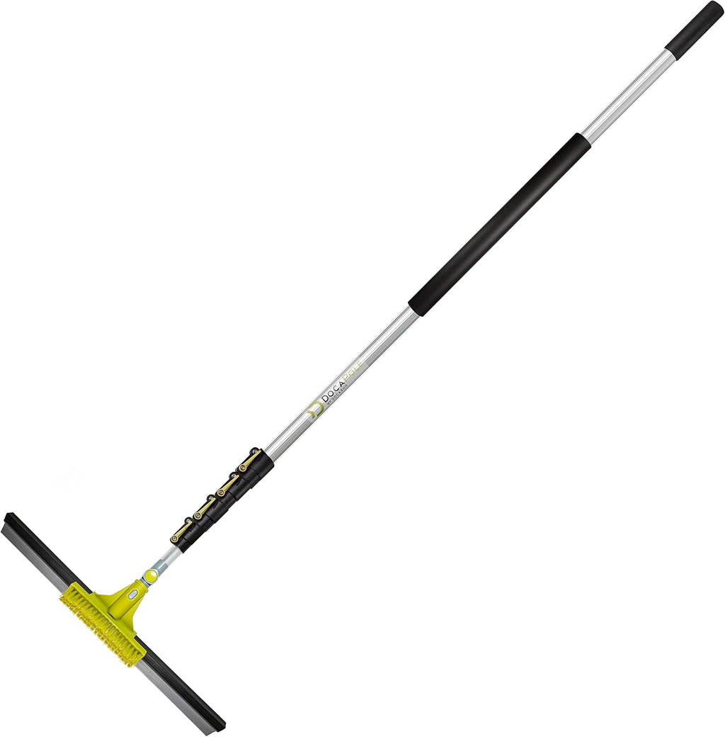 Extension Pole with Floor Squeegee and Grout Scrubbing Brush Combo Q78686