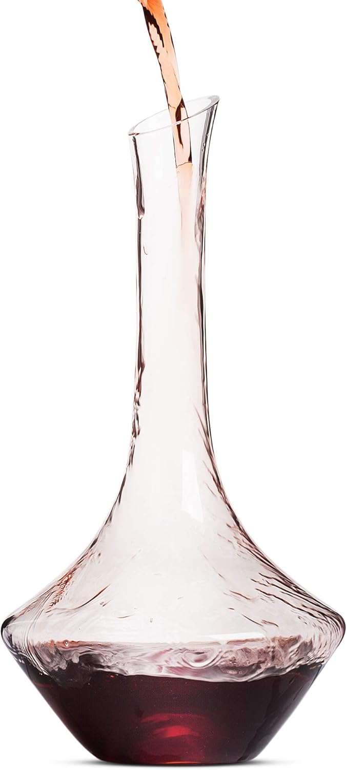 Wine Decanter Set with Stopper, Hand Blown Crystal Glass, Aerator, Pack of 2 F593863