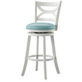 Light Blue/Cream Swivel Bar Stool Z81244