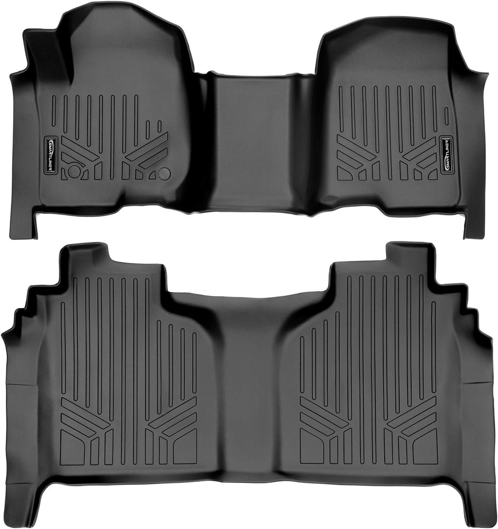 2 Row Black Floor Mat Set for Crew Cab with Bench Seat Y594378