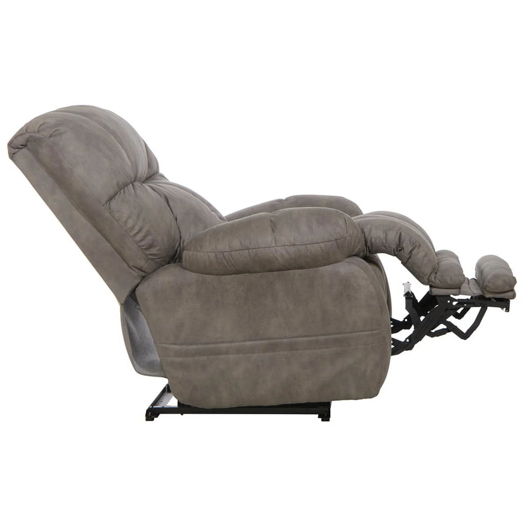 Oversized Power Lay Flat Recliner in Gray Fabric H244397