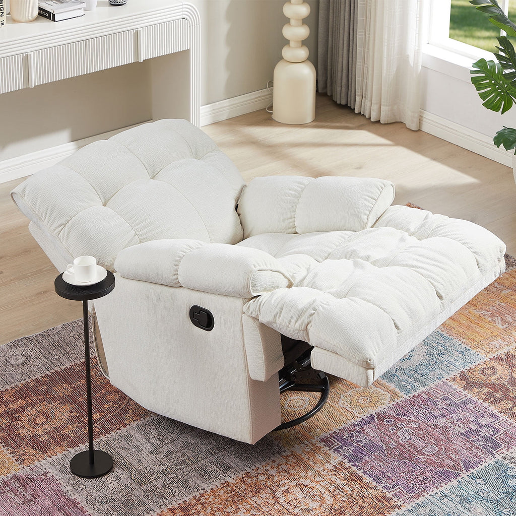 Cream Fabric Reclining Chair P32868