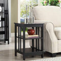 Black End Table with Storage I8981