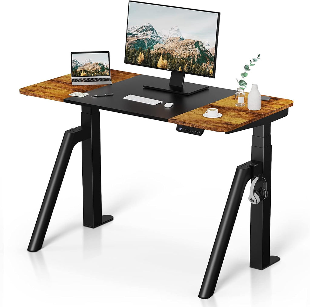 Electric Standing Desk with Solid Top, Adjustable Height, 48 x 24 G969802