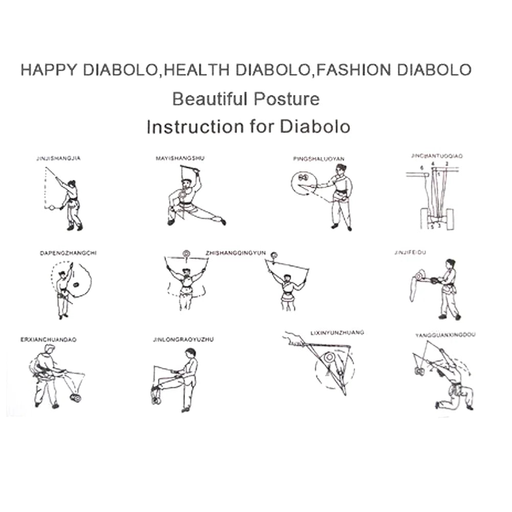 Diabolo Juggling Toy with Hand Sticks D898971