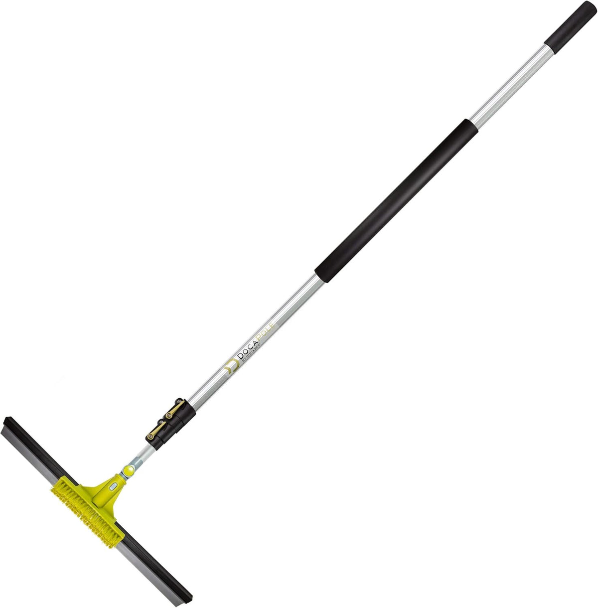 Extension Pole with Floor Squeegee and Grout Scrubbing Brush Combo Q78686