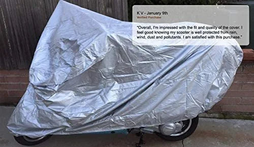 Motorcycle Cover for 1989 Vespa Pk50xl Scooter with Reinforced Securing Straps and Storage Bag M154057