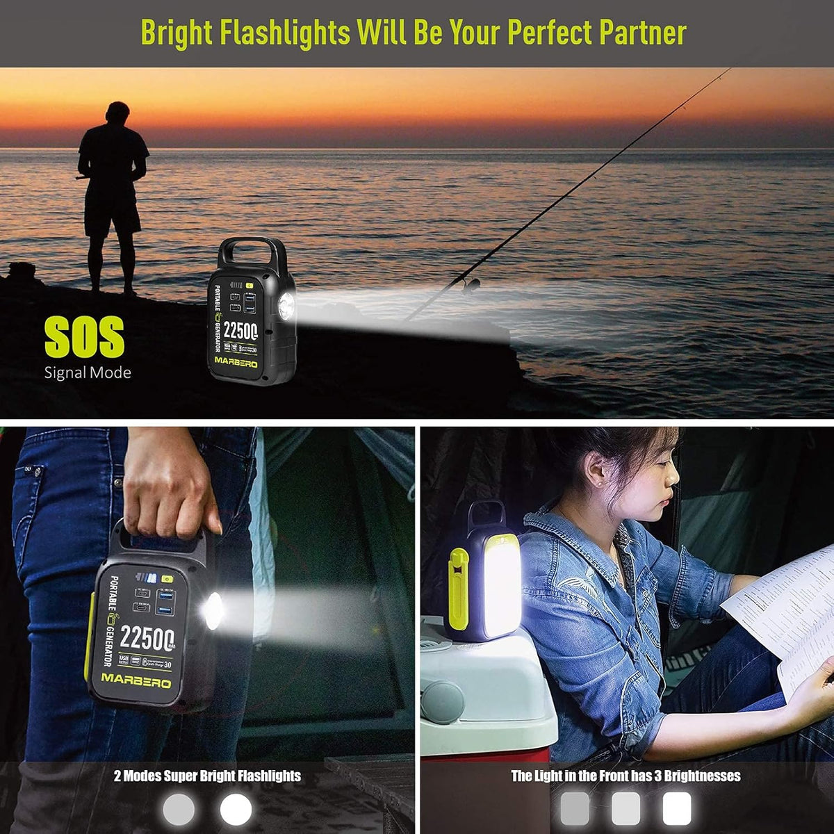 22500mAh Portable Power Station with LED Flashlight P51368