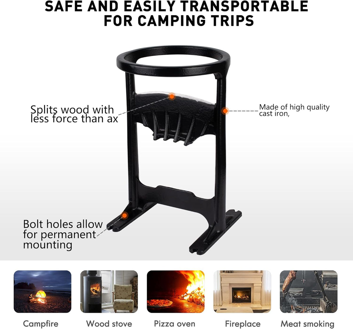 Heavy Duty Cast Iron Manual Log Splitter K67327
