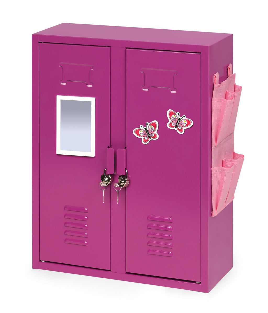 Purple Double Doll Locker with Hangers for 18 inch Dolls V384406