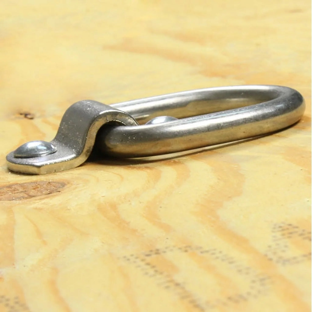 D-Ring Tie Down with Mounting Bracket, White Zinc Plated Steel, 12,000 lbs. Break Strength L4888
