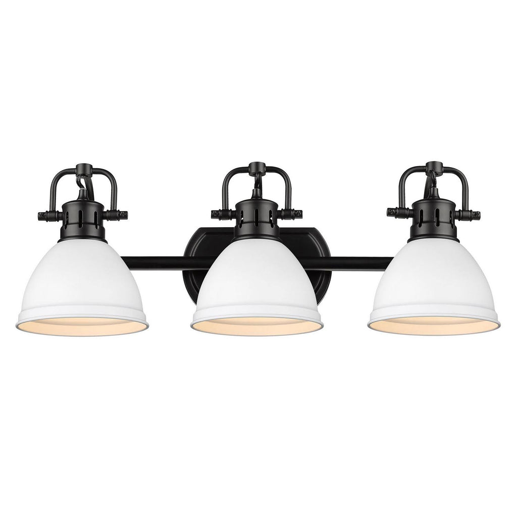 Matte Black 3 Light Bath Vanity H5069