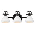 Matte Black 3 Light Bath Vanity H5069