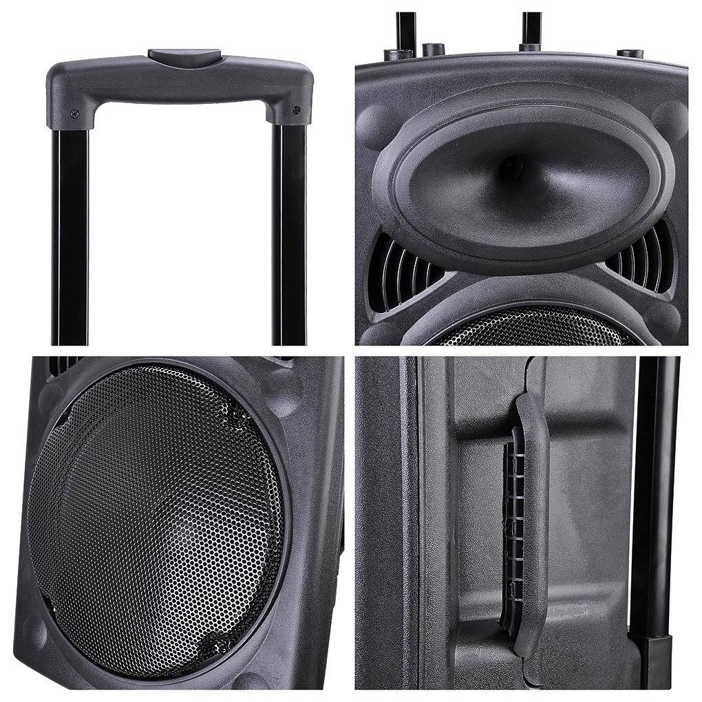Portable Active PA Speaker with Bluetooth and Wireless Microphone H69432