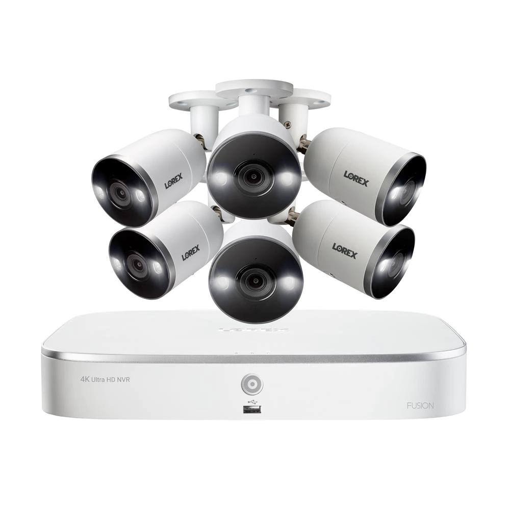 4K Ultra HD 8-Channel 3tb NVR System with 6X 8MP Bullet Cameras B6086