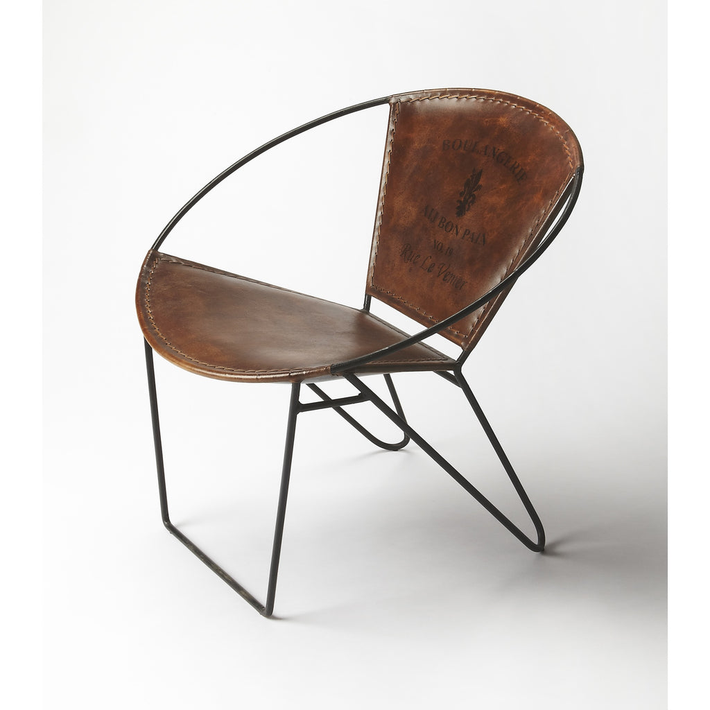 Brown Leather Accent Chair K85098