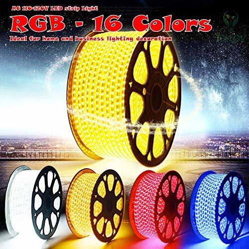 RGB LED Strip Light, Waterproof Multi Colors Dimmable SMD5050 LED Rope Light Y133