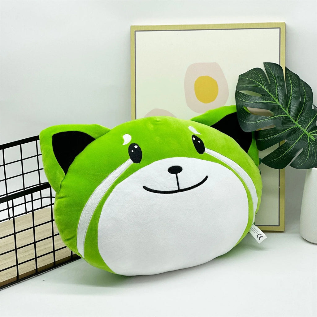 Green Foxes Plush Stuffed Animal Pillow B343