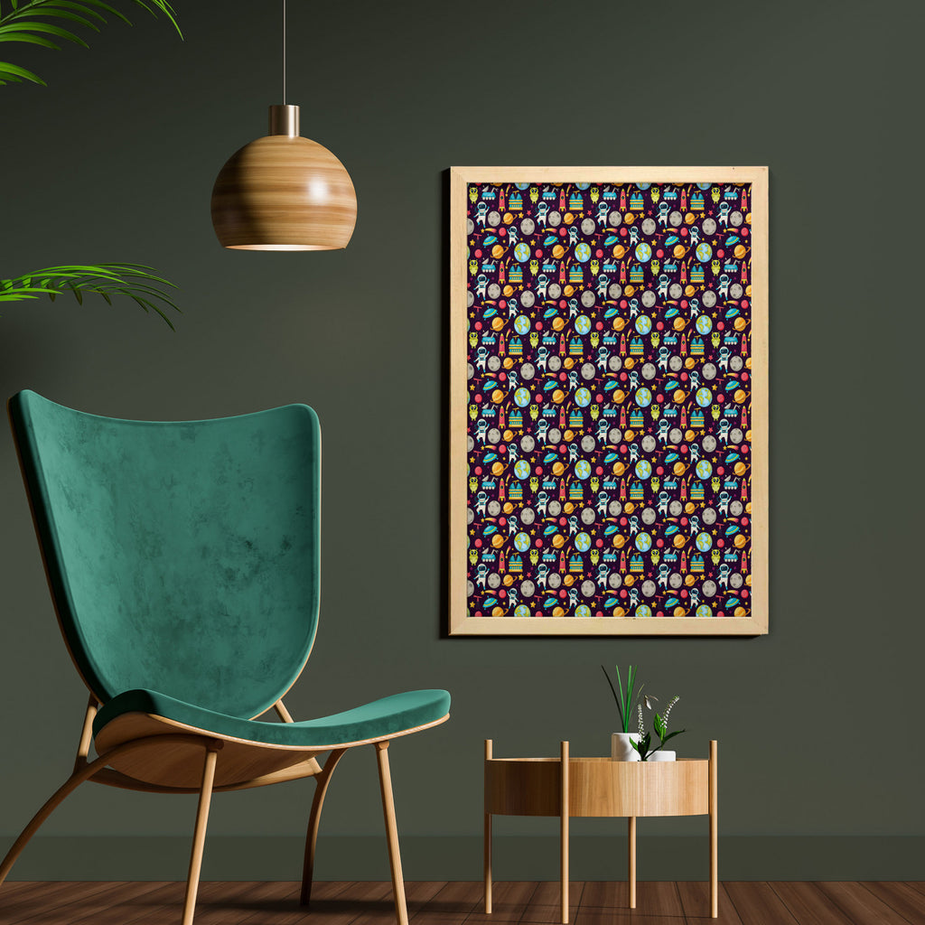 23" x 35" Multicolor Printed Fabric Wall Art with Frame R764