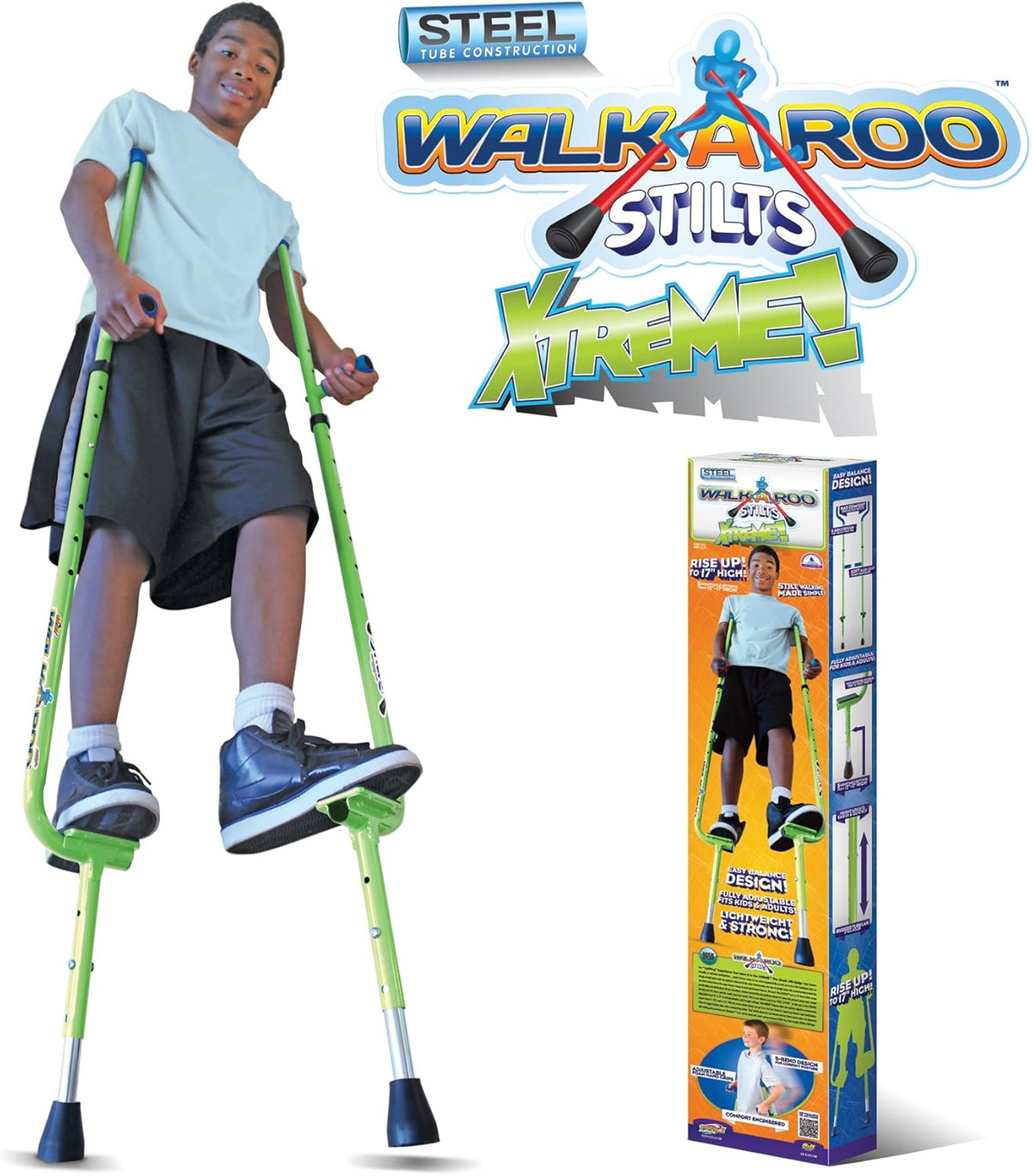 Steel Balance Stilts with Height Adjustable Vert Lifters (red) Pack of 2 G841