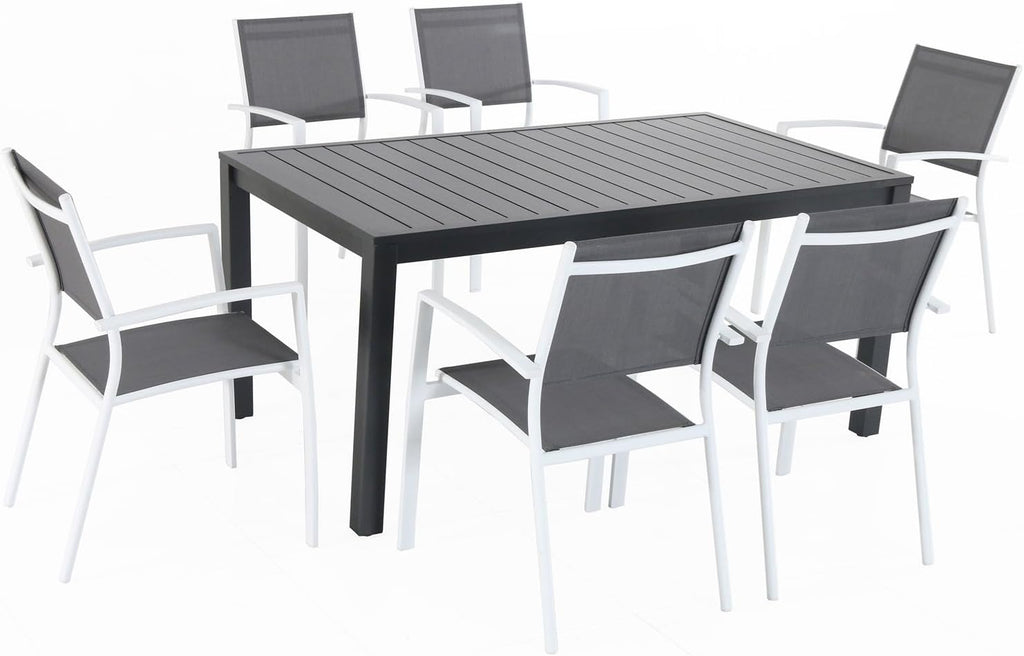 7-Piece Outdoor Dining Set with 6 Sling Chairs and Dining Table F2862