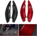 2pcs Real Carbon Fiber Steering Wheel Paddle Shift Extensions (Red, Black) Z5983