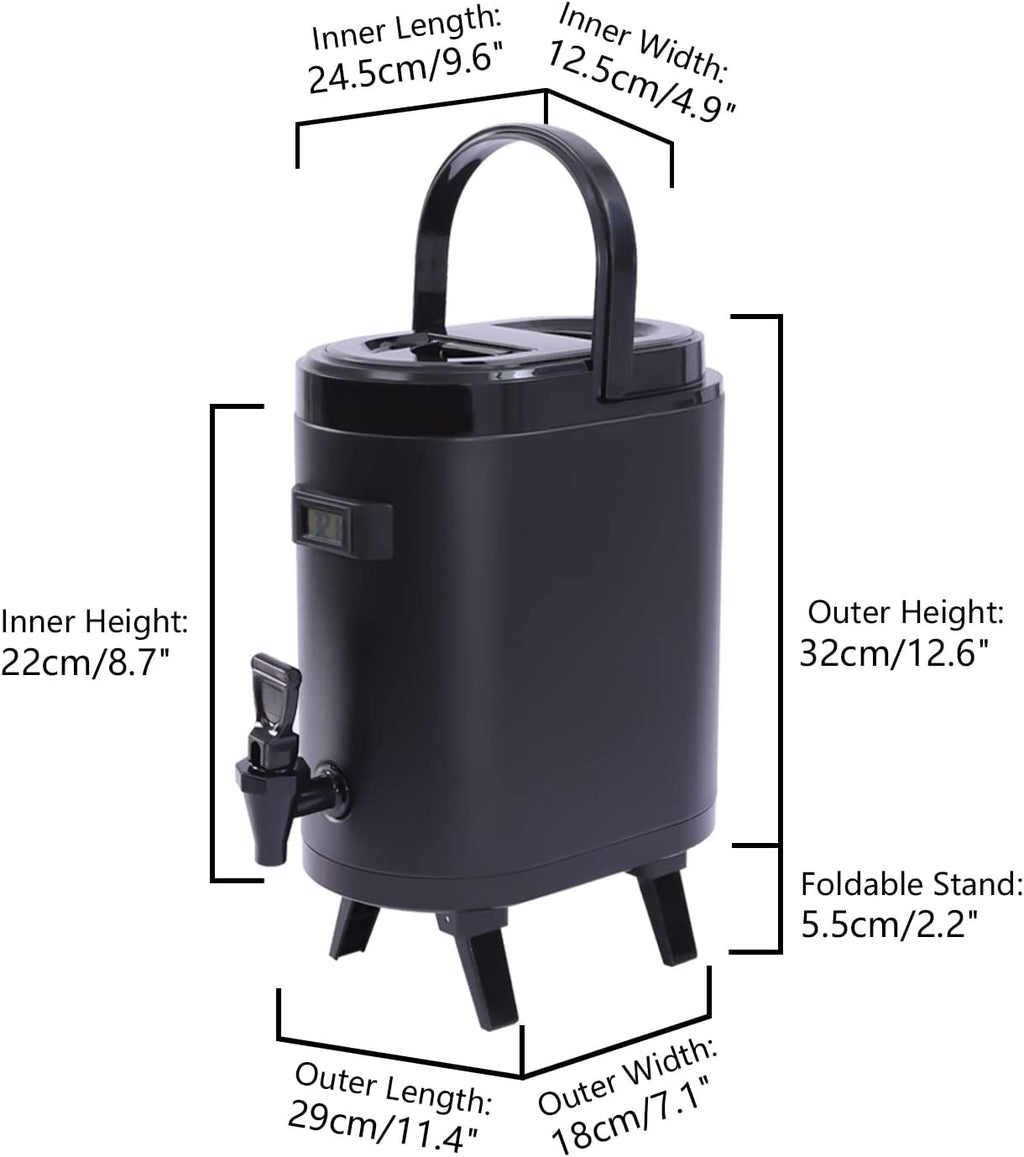 8L/2.11Gal Stainless Insulated Beverage Dispenser E7698