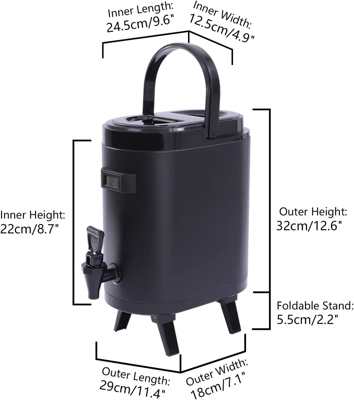 8L/2.11Gal Stainless Insulated Beverage Dispenser E7698