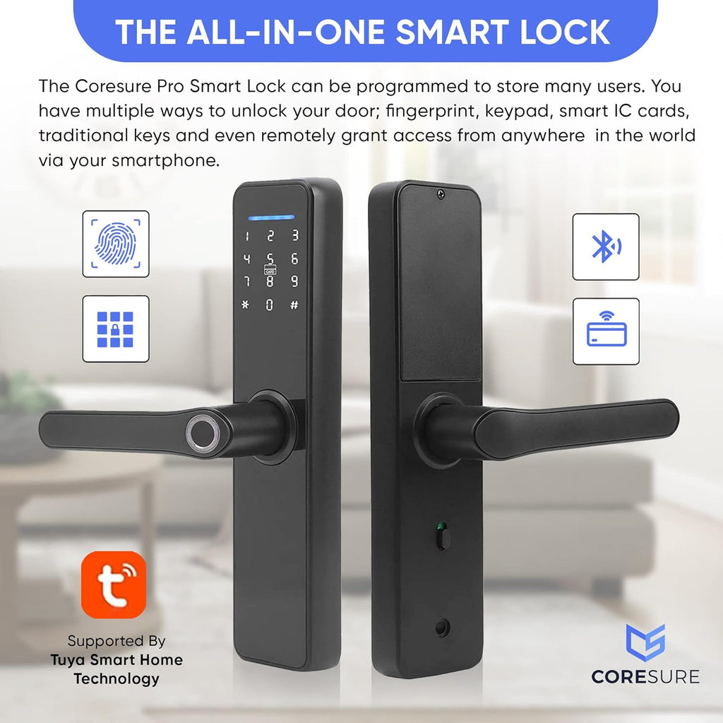 Smart Keyless Entry Door Lock with Fingerprint Electronic Deadbolt T89631