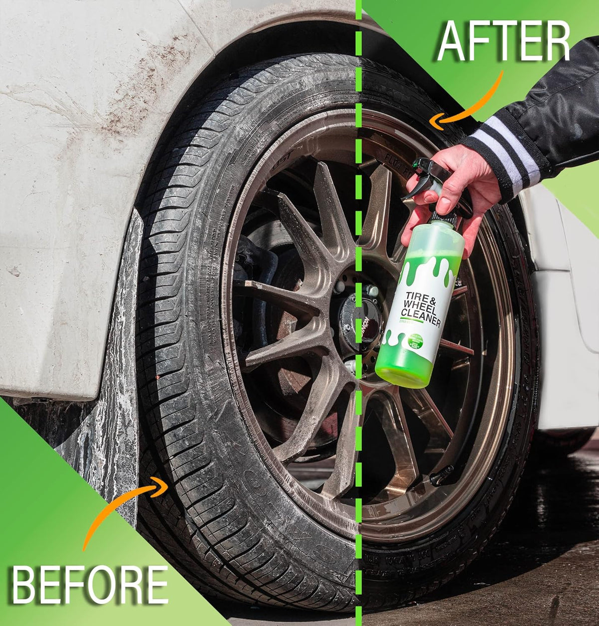 Car Cleaning Kit with Car Soap, Tire Shine, Tire & Wheel Cleaner, Pack of 2 P28931